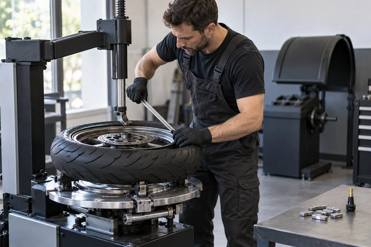 Tarif de montage des pneus moto : prix, forfaits et points à vérifier